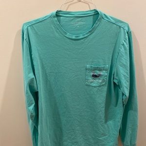 Vineyard Vines Teal/Turquoise Lacrosse Long Sleeve T Shirt